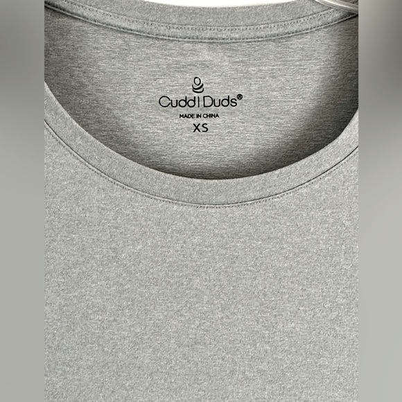 Cuddl Duds Soft Wear with Stretch Heather Gray Short Sleeve Asymmetrical… - Picture 2 of 8